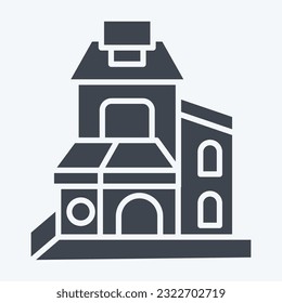 Icon Duplex. related to Accommodations symbol. glyph style. simple design editable. simple illustration
