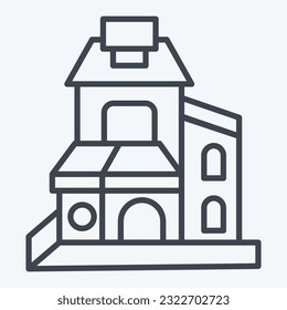 Icono Duplex. relacionado con el símbolo Alojamiento. estilo de línea. diseño simple editable. ilustración simple