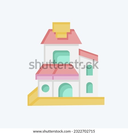 Icon Duplex. related to Accommodations symbol. flat style. simple design editable. simple illustration