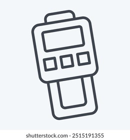 Icon Dust Meter. related to Measuring symbol. line style. simple illustration