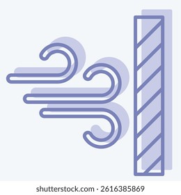 Icon Dustproof. related to Fabric symbol. two tone style. design editable