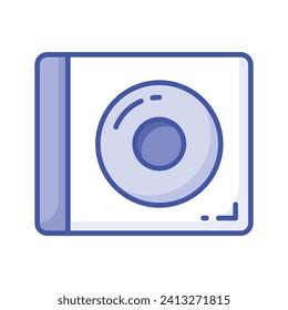 An icon of dvd player in trendy design style, modern cd rom vector