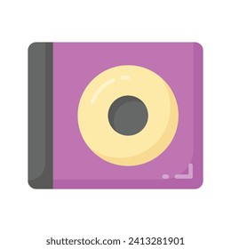 An icon of dvd player in trendy design style, modern cd rom vector