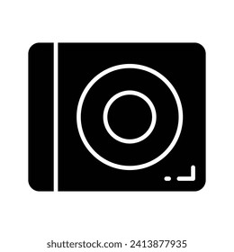 An icon of dvd player in trendy design style, modern cd rom vector