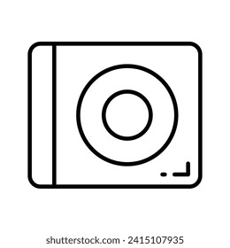 An icon of dvd player in trendy design style, modern cd rom vector