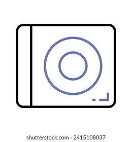 An icon of dvd player in trendy design style, modern cd rom vector