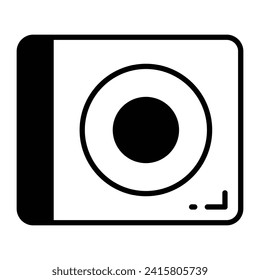 An icon of dvd player in trendy design style, modern cd rom vector