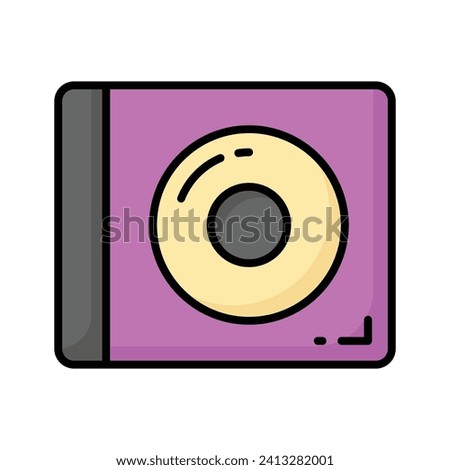 An icon of dvd player in trendy design style, modern cd rom vector