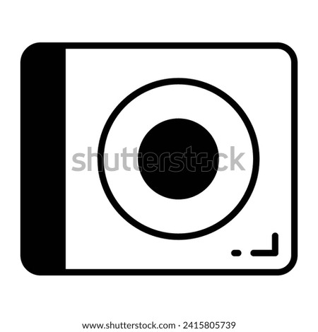 An icon of dvd player in trendy design style, modern cd rom vector
