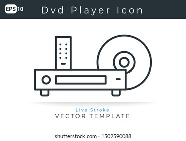 Icon DVD Player For Website, Infographic Element. Vector Illustration