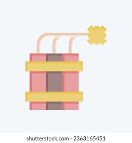 Icono Dinamita. relacionado con el símbolo Mining. estilo plano. diseño simple editable. ilustración simple