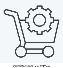 Icon E Commerce Optimization. related to Media and Advertising symbol. line style