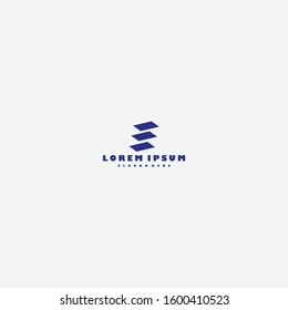 Icon E logo design template elements