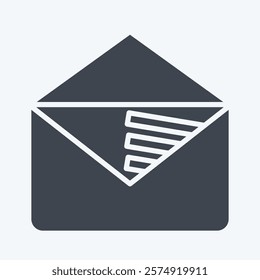 Icon E Mail Marketing. related to Media and Advertising symbol. glyph style. editable