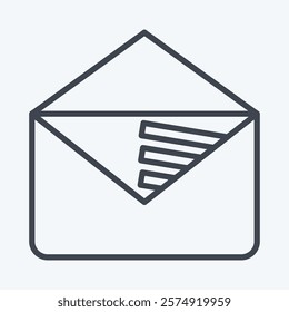 Icon E Mail Marketing. related to Media and Advertising symbol. line style. editable