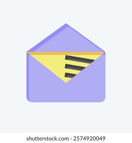 Icon E Mail Marketing. related to Media and Advertising symbol. flat style. editable