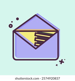 Icon E Mail Marketing. related to Media and Advertising symbol. MBE style. editable