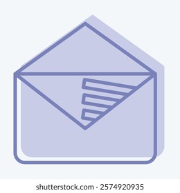 Icon E Mail Marketing. related to Media and Advertising symbol. two tone style. editable