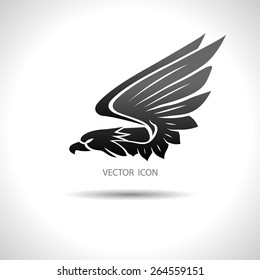 Icon with an eagle on a white background.