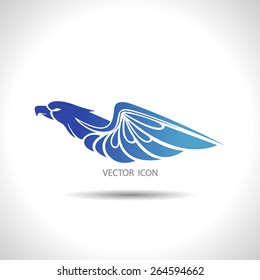 Icon with an eagle on a white background.