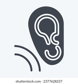 Icon Ear. related to Communication symbol. glyph style. simple design editable. simple illustration