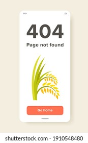 Icon of ear of rice or barley. Food energy, cereal grain, cultivation. Agriculture concept. Can be used for topics like farm, cereal grain or agriculture