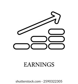 Icon a earnings, isolated against a clean background.
