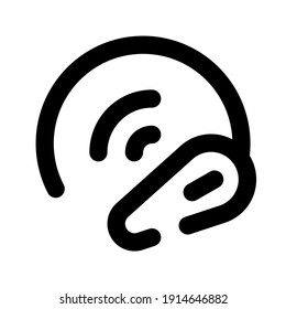 icon earphone wireless using line style