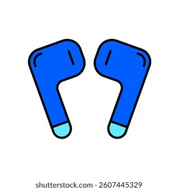 Icon a earphones, isolated against a clean background.