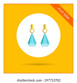 Icon of earrings with gemstones