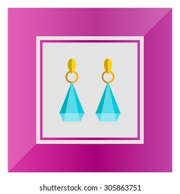 Icon of earrings with gemstones
