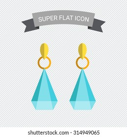 Icon of earrings with gemstones