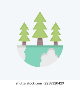 Icon Earth Environment. related to Environment symbol. flat style. simple illustration. conservation. earth. clean