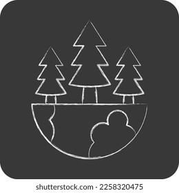 Icon Earth Environment. related to Environment symbol. chalk style. simple illustration. conservation. earth. clean