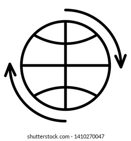 icon of the earth globe white background vector
