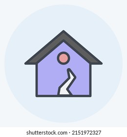 Icon Earthquake I. suitable for disasters symbol. color mate style. simple design editable. design template vector. simple symbol illustration