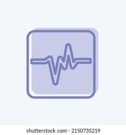 Icon Earthquake Reading. suitable for disasters symbol. two tone style. simple design editable. design template vector. simple symbol illustration