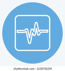 Icon Earthquake Reading. suitable for disasters symbol. blue eyes style. simple design editable. design template vector. simple symbol illustration