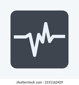 Icon Earthquake Reading. suitable for disasters symbol. glyph style. simple design editable. design template vector. simple symbol illustration