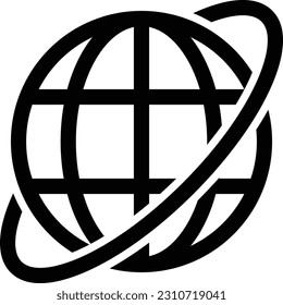 Icono de la Internet en forma de Tierra