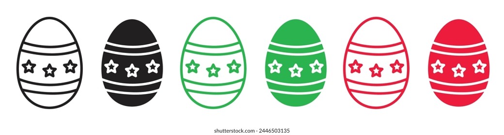 Icon of Easter Egg Adornments for Christian Festival Embellishments