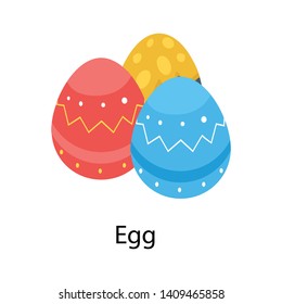 
Icon of easter egg in isometric design
