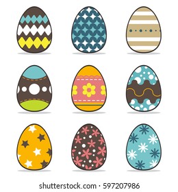 icon easter egg  set, symbol vector