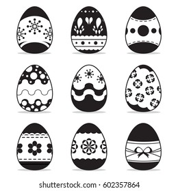 icon easter egg  set, symbol vector