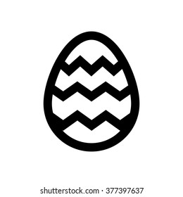 Icon Easter eggs without color Waves Holiday icon