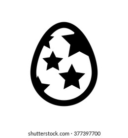 Icon Easter eggs without color Star Holiday icon
