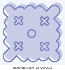 Icon Easter Wishes. related to Fabric symbol. two tone style. simple design editable