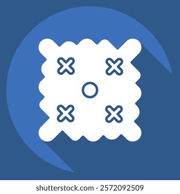 Icon Easter Wishes. related to Fabric symbol. long shadow style. simple design editable