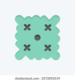 Icon Easter Wishes. related to Fabric symbol. flat style. simple design editable