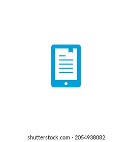 Icon e-book digital book reader single pictogram flat icon style graphic design vector